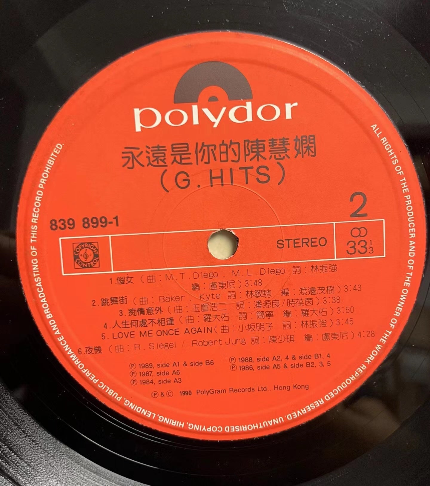 回收陳慧嫻《永遠是你的陳慧嫻》黑膠LP唱片