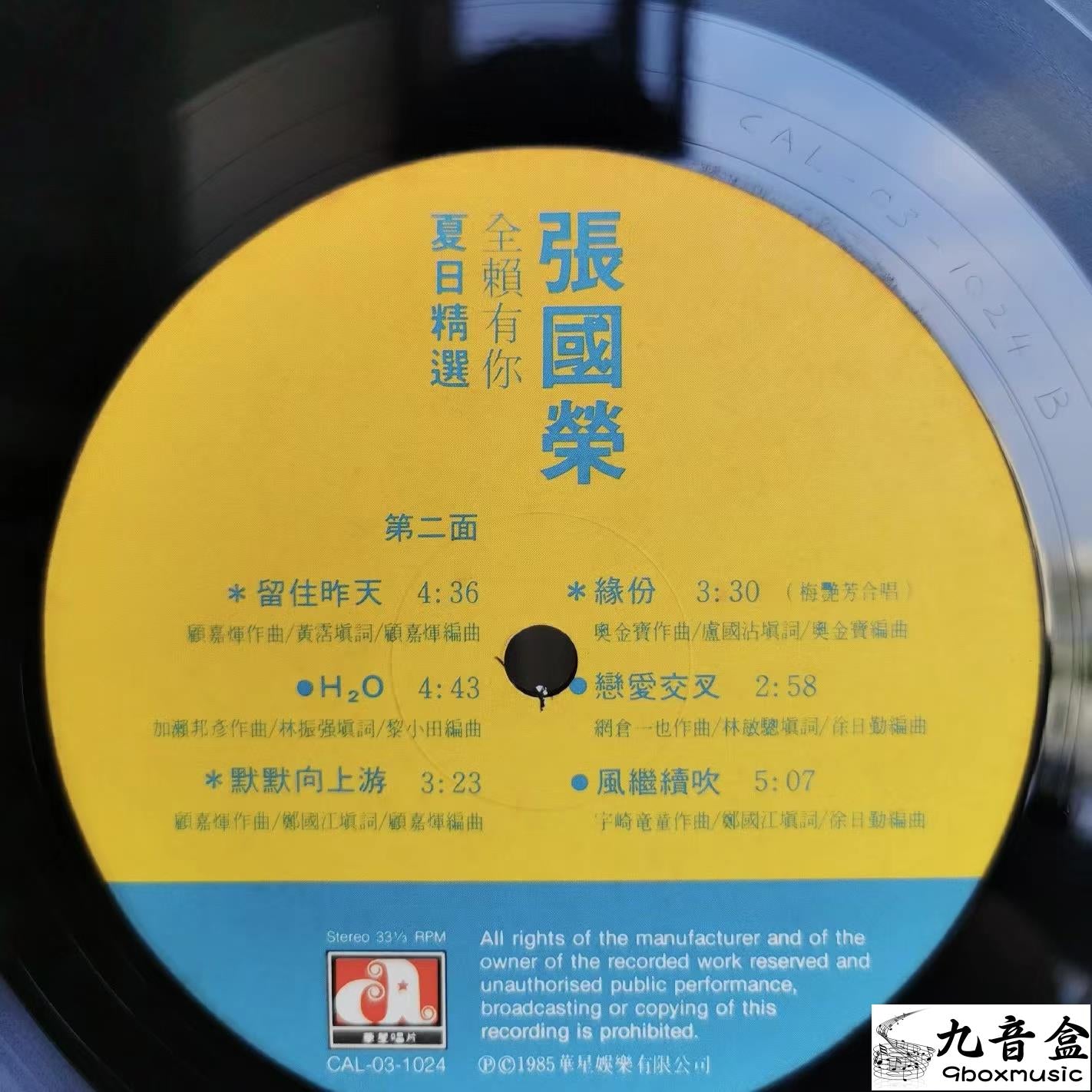 張國榮 夏日精選 黑膠唱片