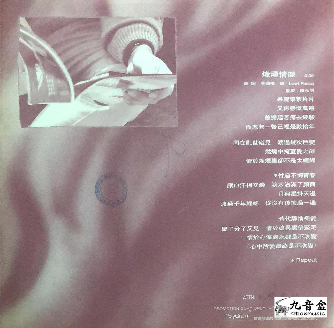 蔡國權《烽煙情燄 白版》黑膠LP黑膠盤面實拍｜九音盒收購