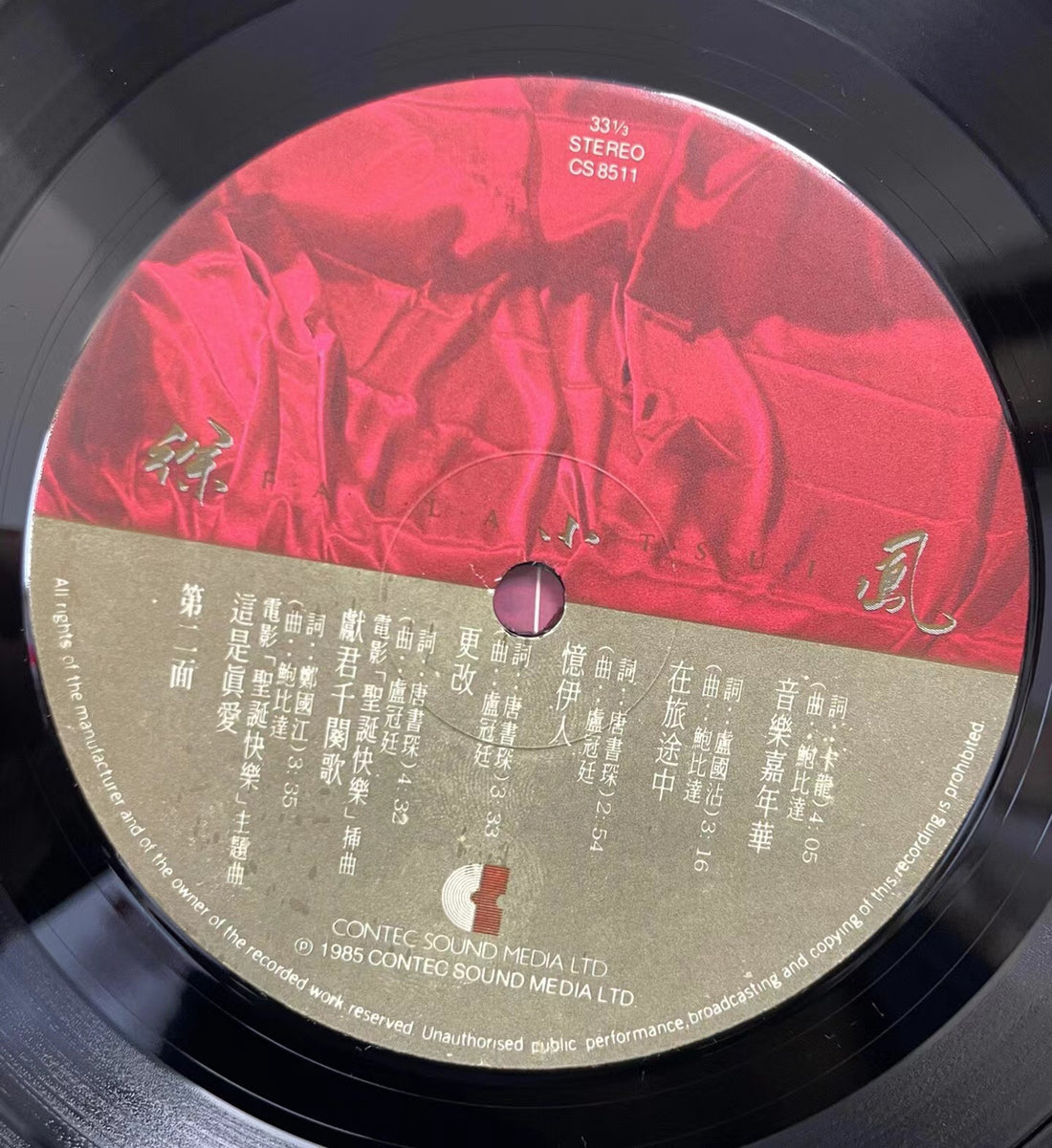 徐小鳳《順流逆流》黑膠LP封底與曲目資訊｜九音盒上門回收