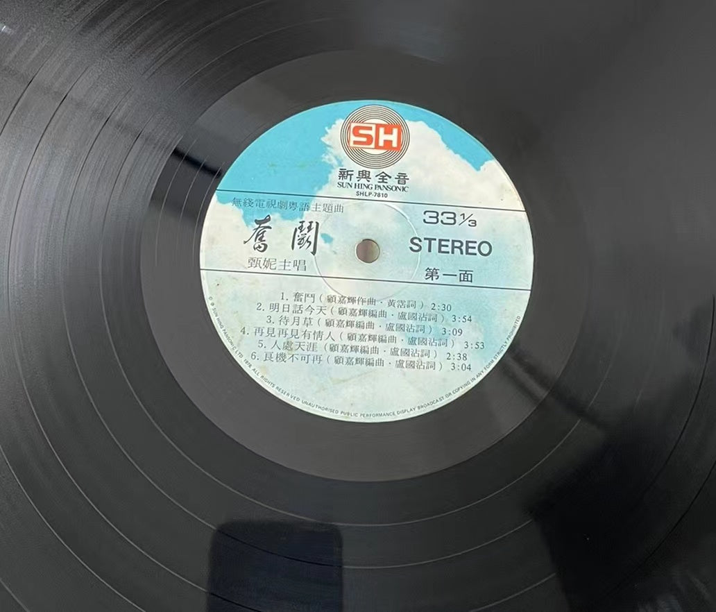 甄妮《奮鬥》黑膠LP封底與曲目資訊｜九音盒上門回收