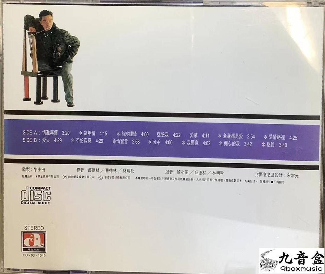 張國榮《情難再續 情歌集》CD碟面實拍｜九音盒收購