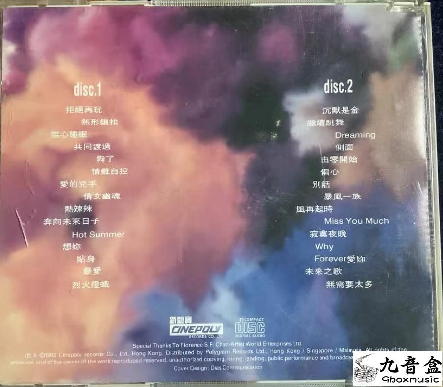 張國榮《經典金曲精選》CD碟面實拍｜九音盒收購