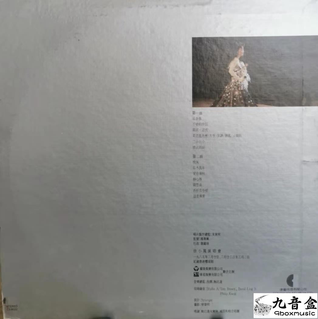徐小鳳《85演唱會精選》黑膠LP黑膠盤面實拍｜九音盒收購